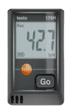 Testo Mini-Datenlogger Testo 174H schwarz für Temperatur und Feuchte mit USB-C und PC-Software