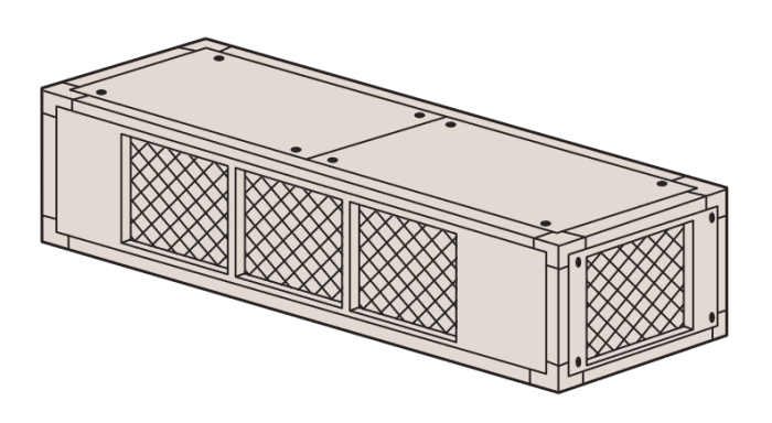 Mitsubishi Zuluft-Plenum mit Luftgrill am Auslass (Leistungsgröße 028-044) für s-MEXT BL79900403 - Detail 1