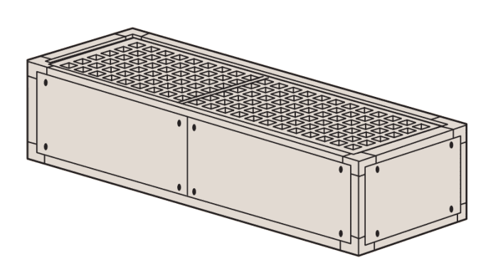 Mitsubishi Zuluft- oder Luftansaug-Plenum mit Schalldämmkulissen (Leistungsgröße 006-013) für S-MEXT BL79900601 - Detail 1