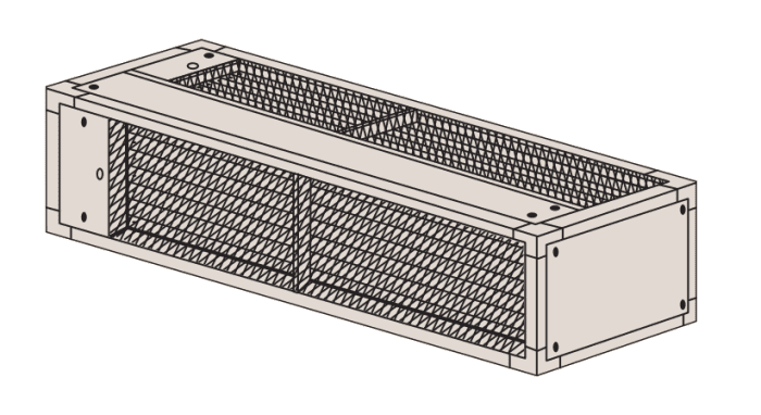 Mitsubishi Luftansaug-Plenum mit Free-Cooling Jalousieklappen (Leistungsgröße 006-013) für s-MEXT T500000200 - Detail 1