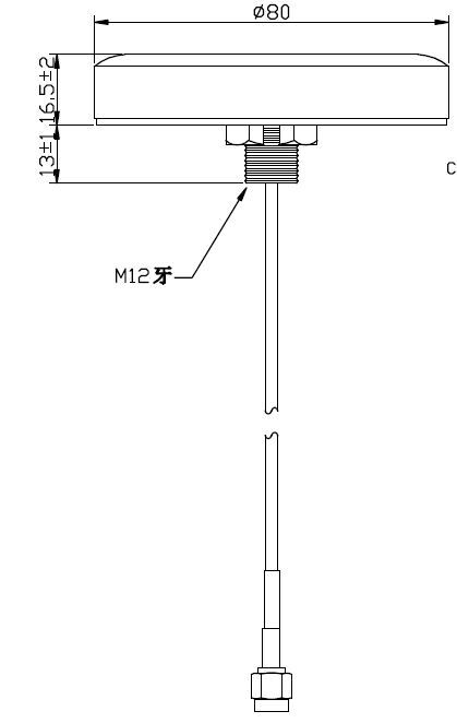 PSsystec Antenne GSM Puck SMA 1,5m Kabel PS-LTEA-SMA-080-016 - Detail 1