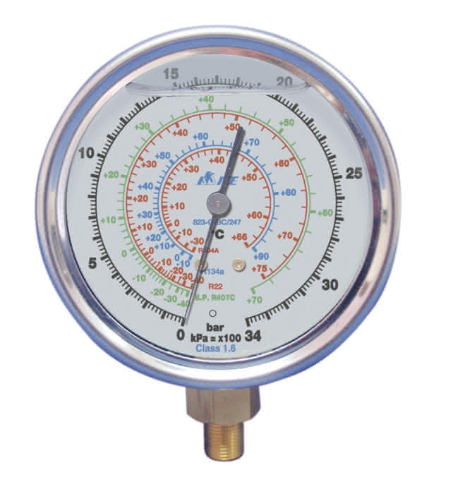 ITE Manometer 823-G-BC/247 HD 1/8"NPT unten für R22/R134a/R404A/R407C - Detail 1