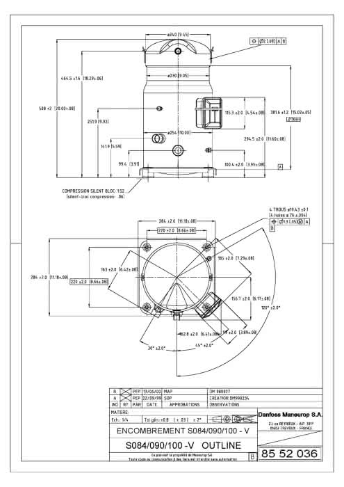 Danfoss Scrollverdichter vollhermetisch SZ084S4VC - Detail 1