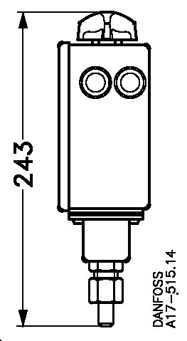 Danfoss Druckschalter RT1A M/15 -0,8 bis 5bar, M12 x 1,5 Anschluss - Detail 1